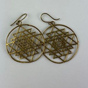 Handmade brass earrings